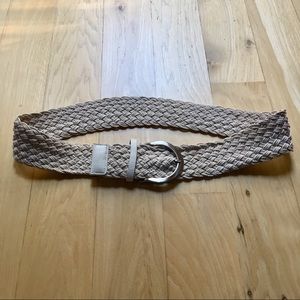 Cream woven belt m-xl